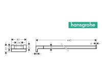 MEDIDAS TOALLERO LAVABO GIRATORIO DOBLE ADDSTORIS HANSGROHE